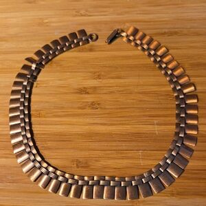 Solid Copper Panel Choker Necklace